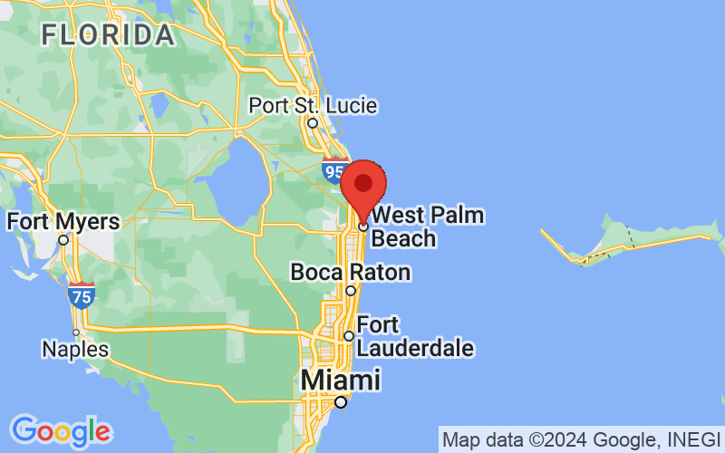 Map of West Palm Beach, Florida